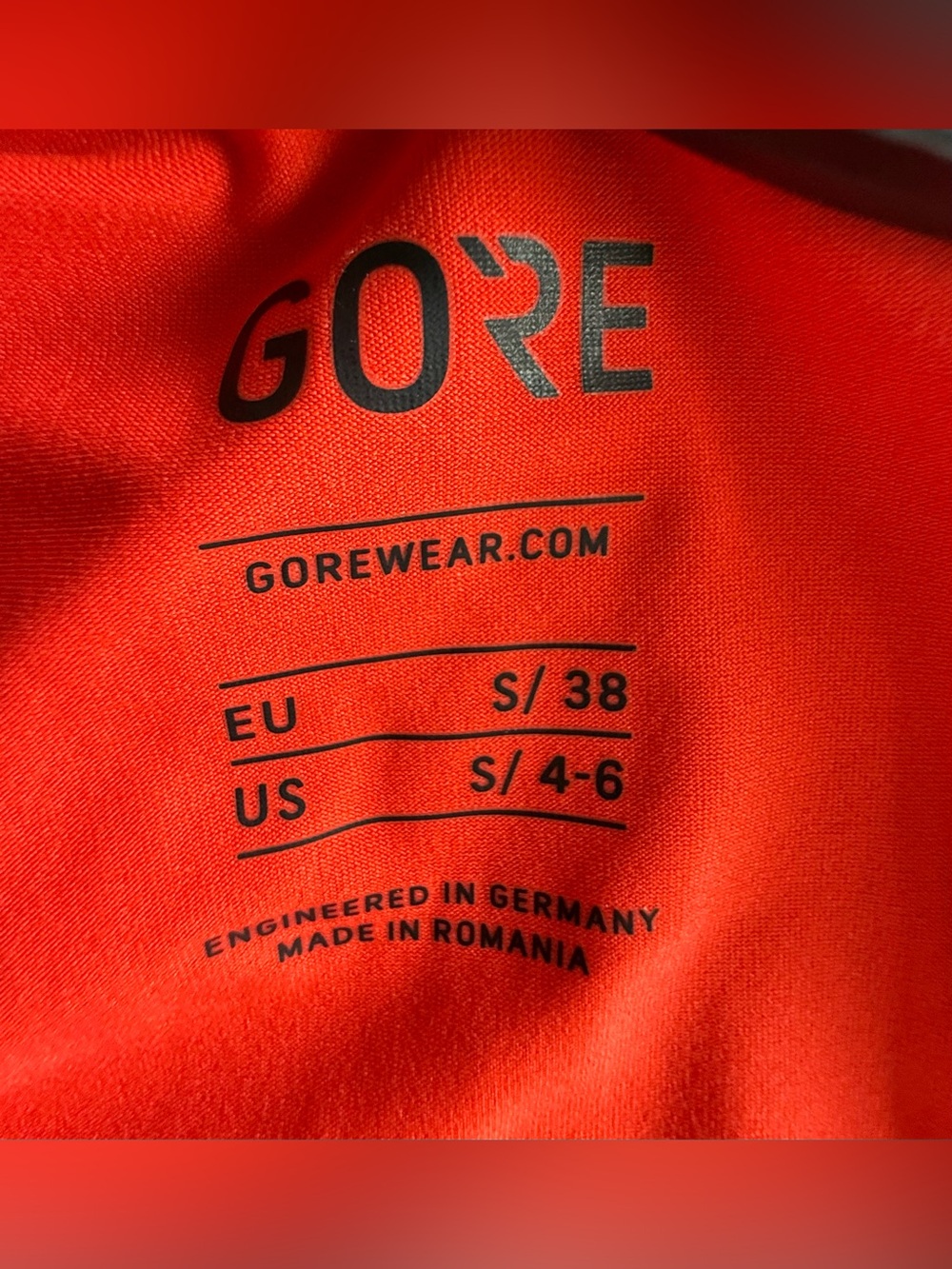NWT Gorewear Red Biking Jersey Torrent Jersey Fireball Size S / 4-6 - Picture 4 of 7